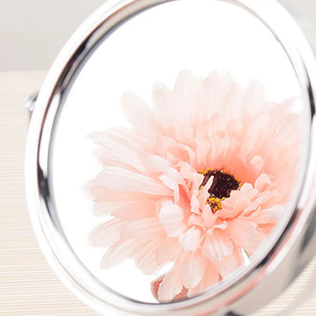 Увеличительное зеркало для макияжа с двумя присосками компактное косметическое