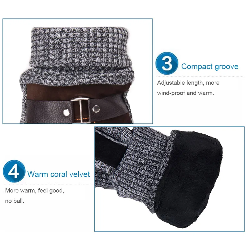 

Winter Warm Gloves Outdoor Running Climbing Cycling Windproof Gloves Cold Weather Gloves Leather For Running Hiking Biking