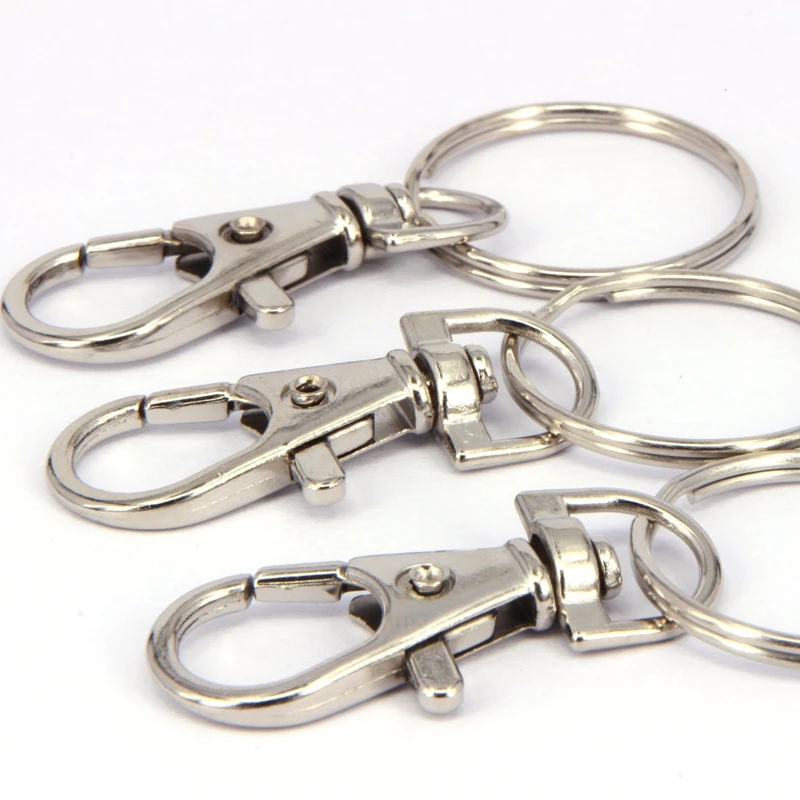 25PCS/Lot Small Removable Screw Caps Key Rings with Snap hooks Chain Zinc Alloy Material Climbing Accessories | Спорт и развлечения