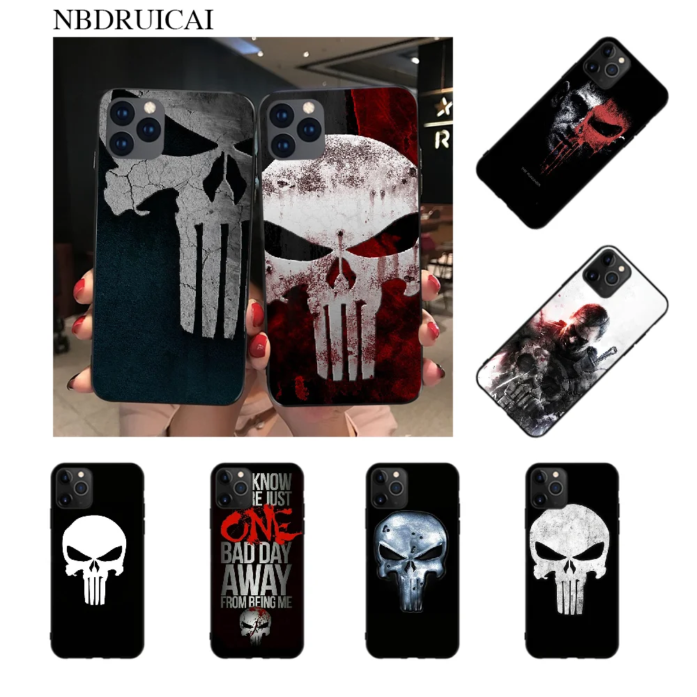 NBDRUICAI The Punisher Frank замок шикарный милый чехол для телефона iPhone 11 pro XS MAX 8 7 6 6S Plus X 5S SE XR