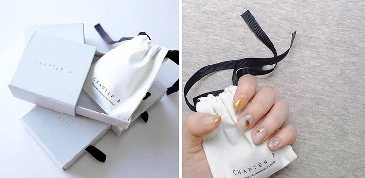 Парусиновые подарочные пакеты на шнурке для ювелирных изделий упаковка макияжа