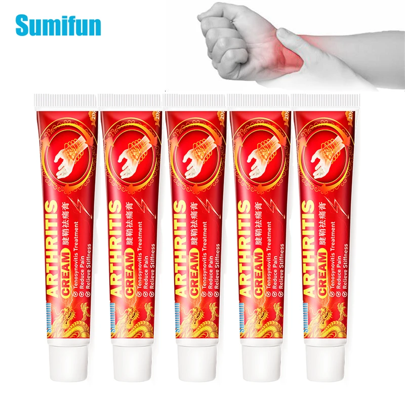 

5pcs Sumifun Tendon Sheath Arthritis Cream for Hand Wrist Thumb Finger Pain Relief Ointment Therapy Tenosynovitis Plaster P1201