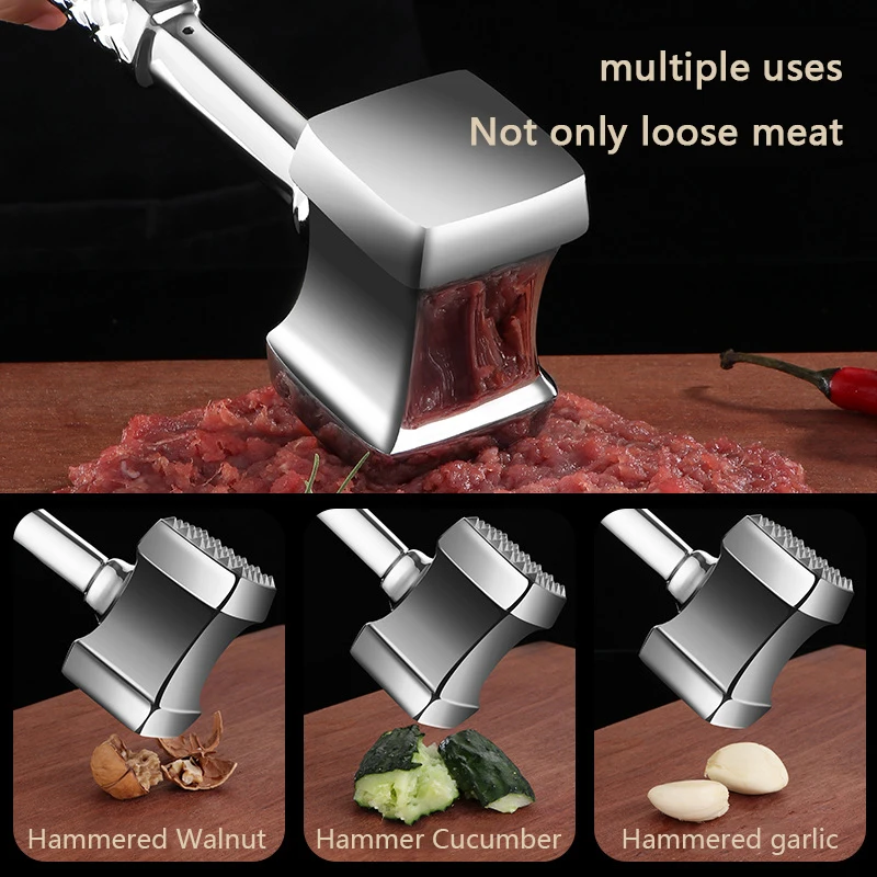 

Stainless Steel Meat Hammer Kitchen Beefs Tenderizer Steak Tool Precision Cast Steak Hammer Kitchen Gadget Tenderizer