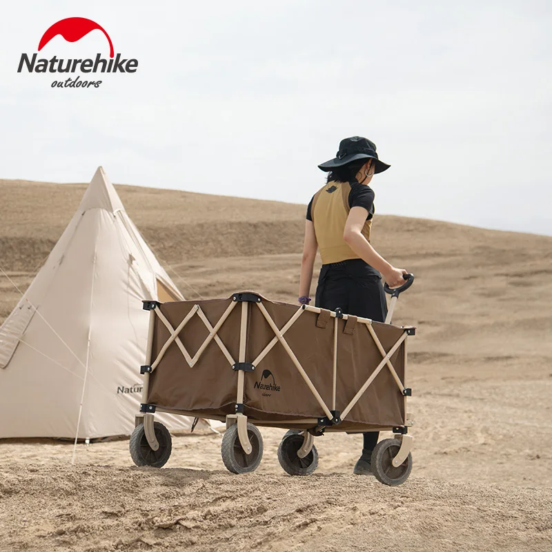 Четырехсторонняя складная тележка для кемпинга Naturehike 193L самостоятельное