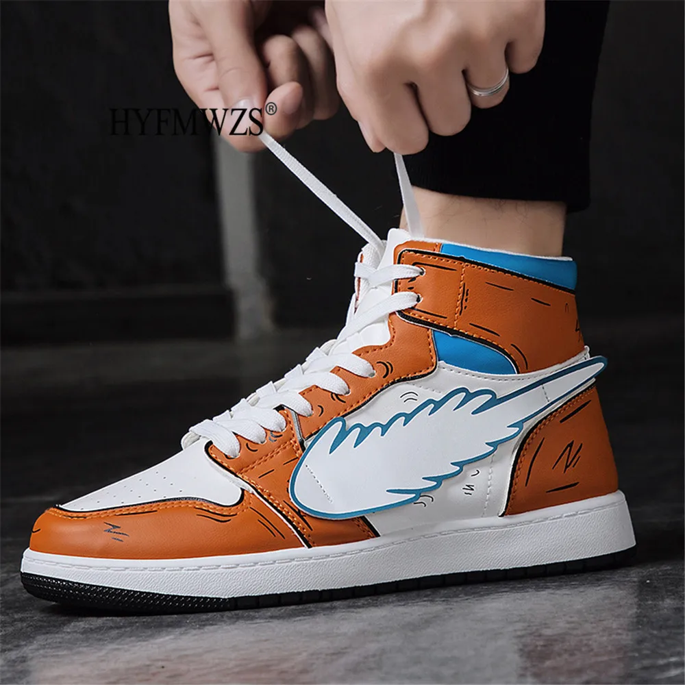 HYFMWZS модные мужские туфли повседневная мужская обувь с молнией Пикачу узор