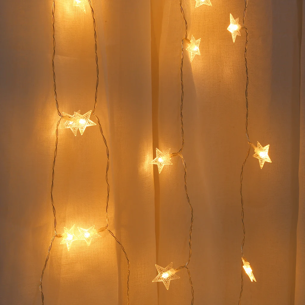USB 20 LED Star Light String Twinkle Garlands Battery Powered Christmas Lamp Holiday Party Wedding Decorative Fairy Lights | Дом и сад