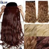 hairro 17242729 5 clips synthetic hair long straight clip in hair extensions false hair black hair pieces for women