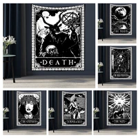 new tarot brand tapestry decoration viking witchcraft bohemian black white wall hanging hippie living room decor home decoration