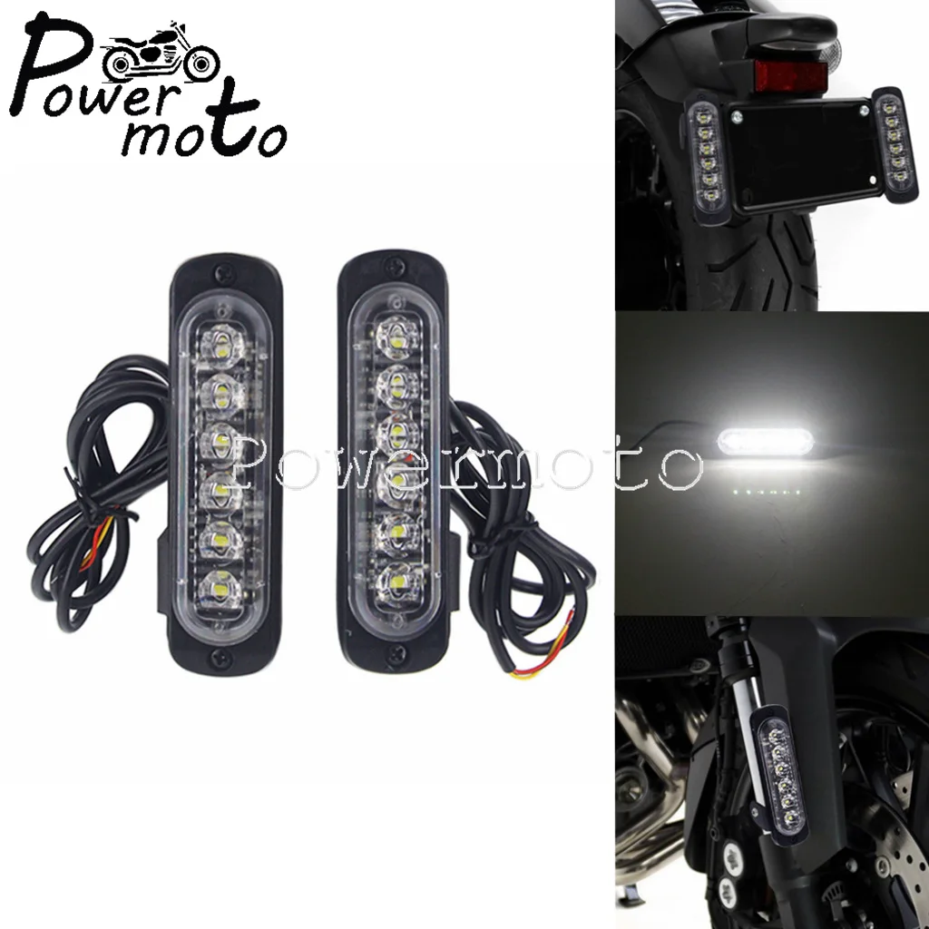 

For Harley Cafe Racer LED Motorcycle Tail Brake Stop Light Rear Braking Running Light License Plate Lamp Taillight