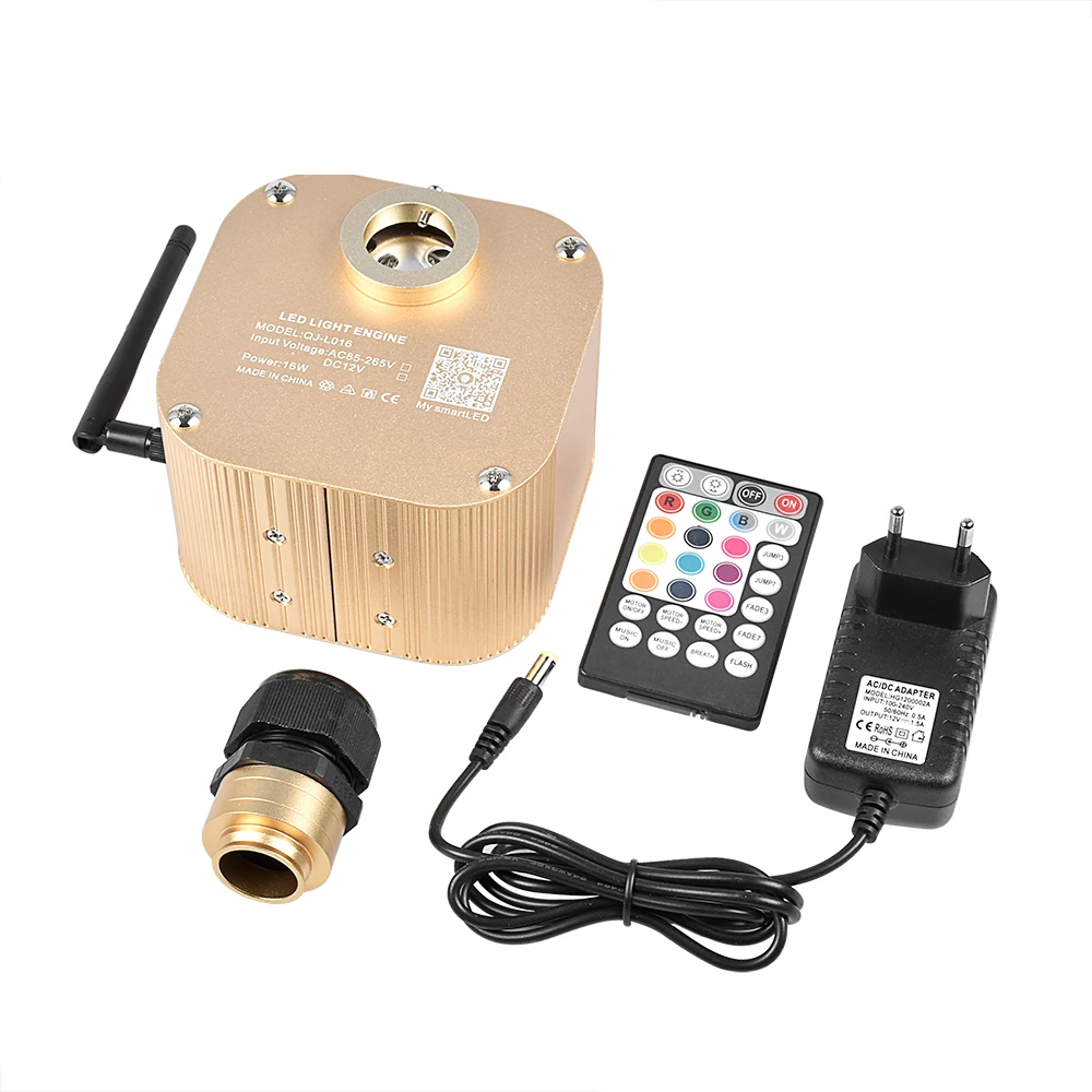 

Bluetooth App Control 16W RGBW Twinkle Fiber Optic Light Engine/illuminator
