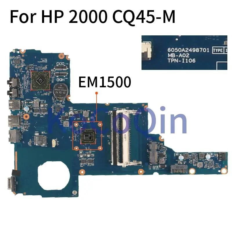 KoCoQin материнская плата для ноутбука HP 2000 CQ45 M EM1500 688278 501 001 аккумулятор большой