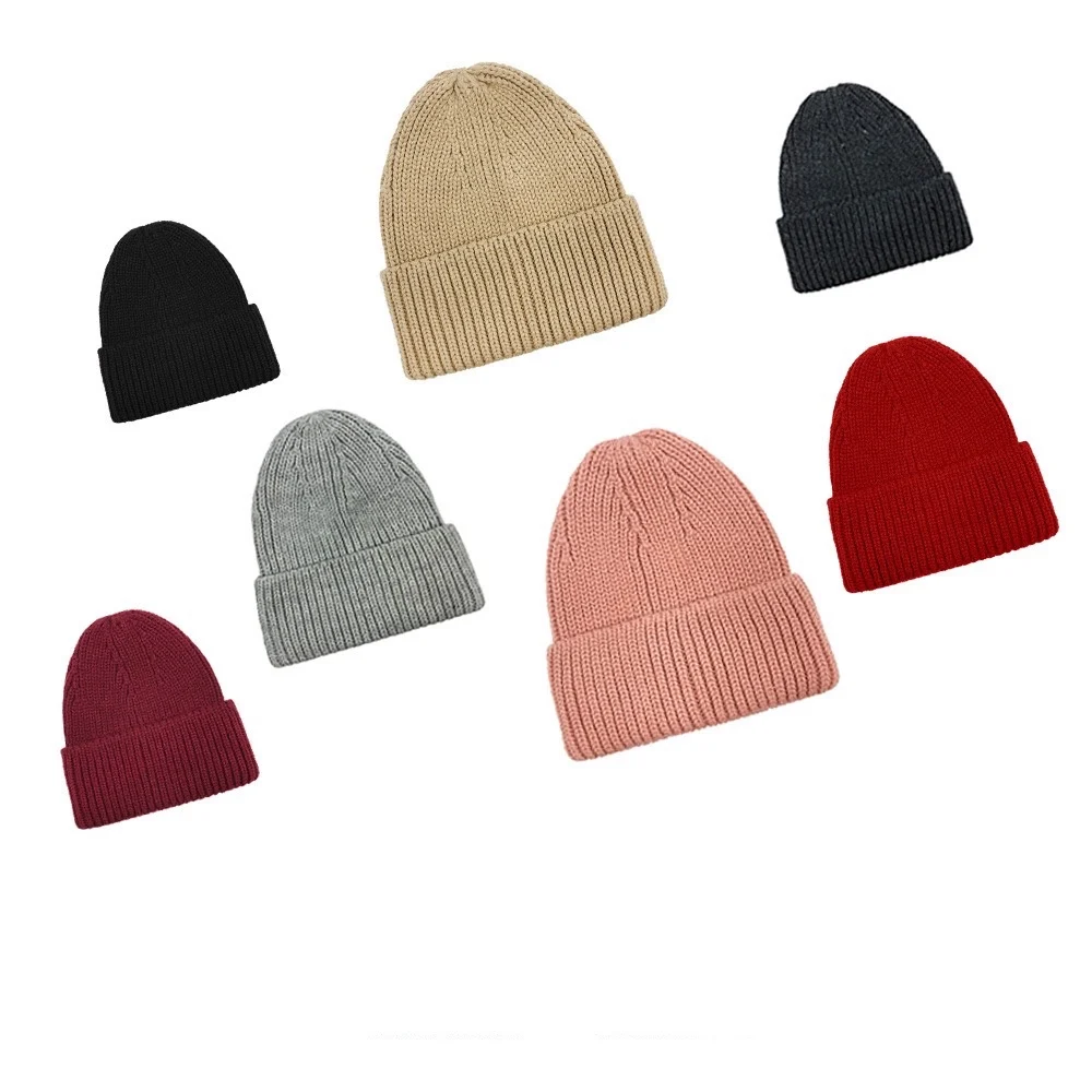 

KENSHELLEY Promotional Winter Beanie Plain Pure color Beanie European Standard Street Leisure Soft Wool Beanie Hats
