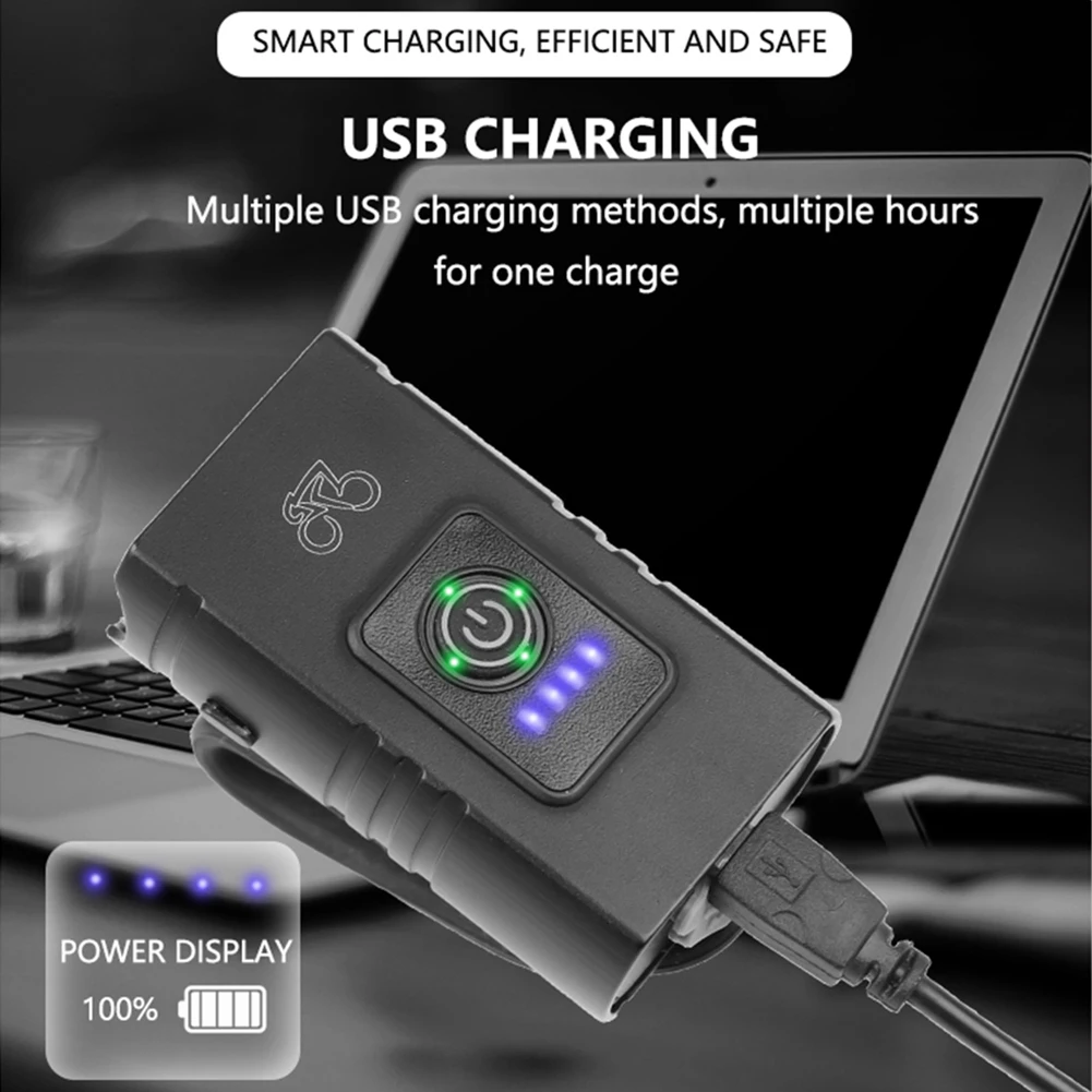 Фонарь велосипедный T6 светодиодный 10 Вт 800 лм 6 режимов зарядка по USB | Спорт и