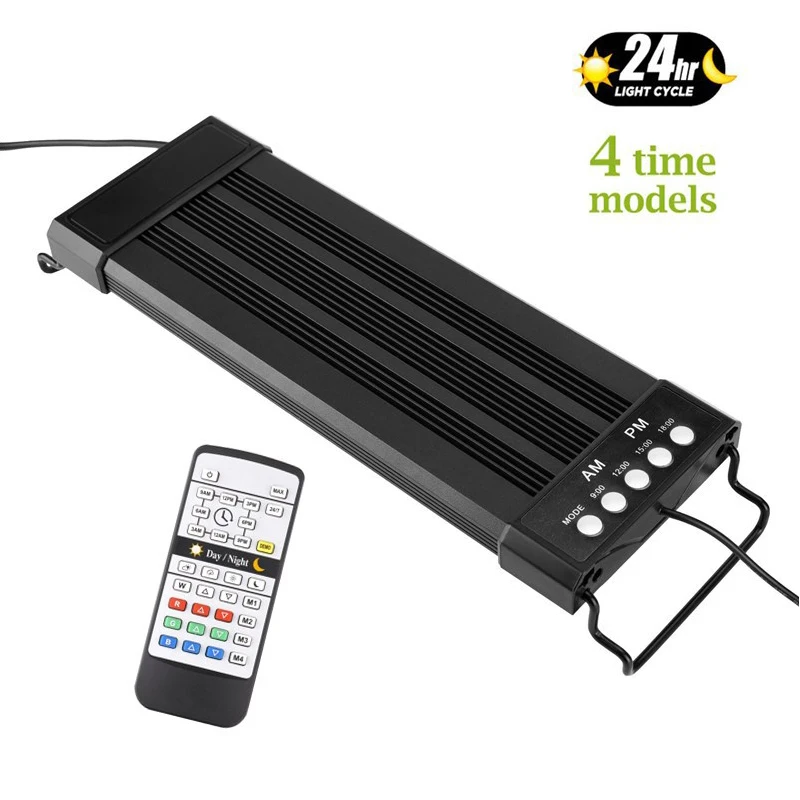 Aquarium LED Light 24/7 Hour Full Spectrum Dimmer Lamp for Plant Growth Sunrise Sunset Marine Fish Tank Lighting RGB 110V 220V | Дом и сад