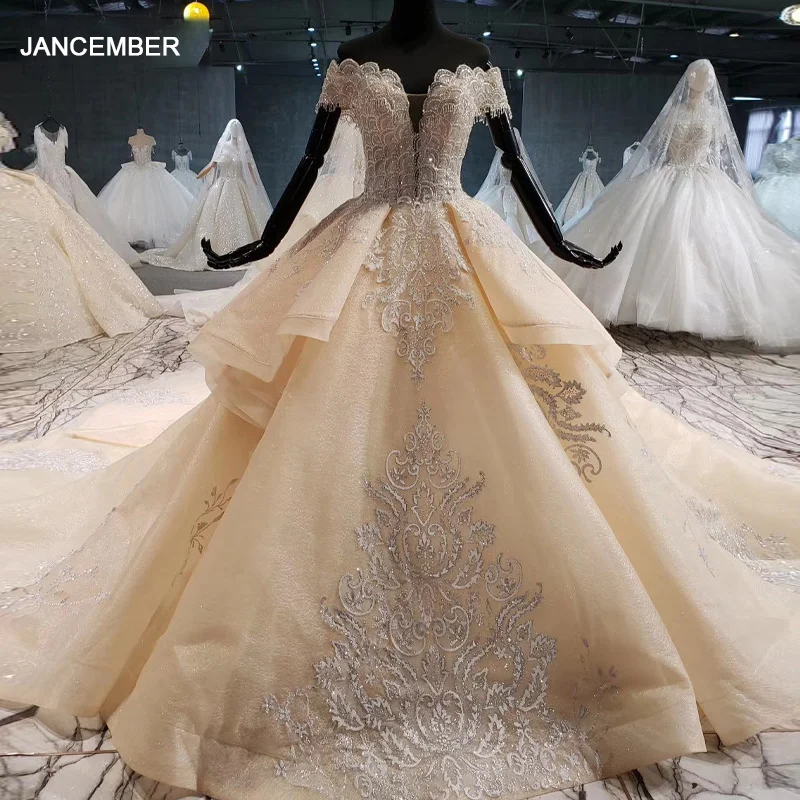 HTL1048 великолепное свадебное платье 2020 Новое с открытыми плечами и кисточками