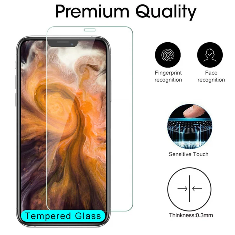 Закаленное стекло для iPhone 5 5S 5C 6 6S 7 8 Plus X 12 Pro Max Mini Защита экрана SE XR Xs 11 защитное |