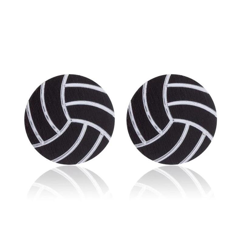 Хип хоп простые геометрические серьги гвоздики для женщин и мужчин черный крест