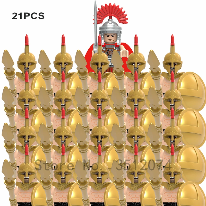 21PCS Medieval Castle Knights Kingdom Figures Centurion Spartacus Army Sets Market Helmet Weapons Building Blocks Kids Gift Toys | Игрушки и