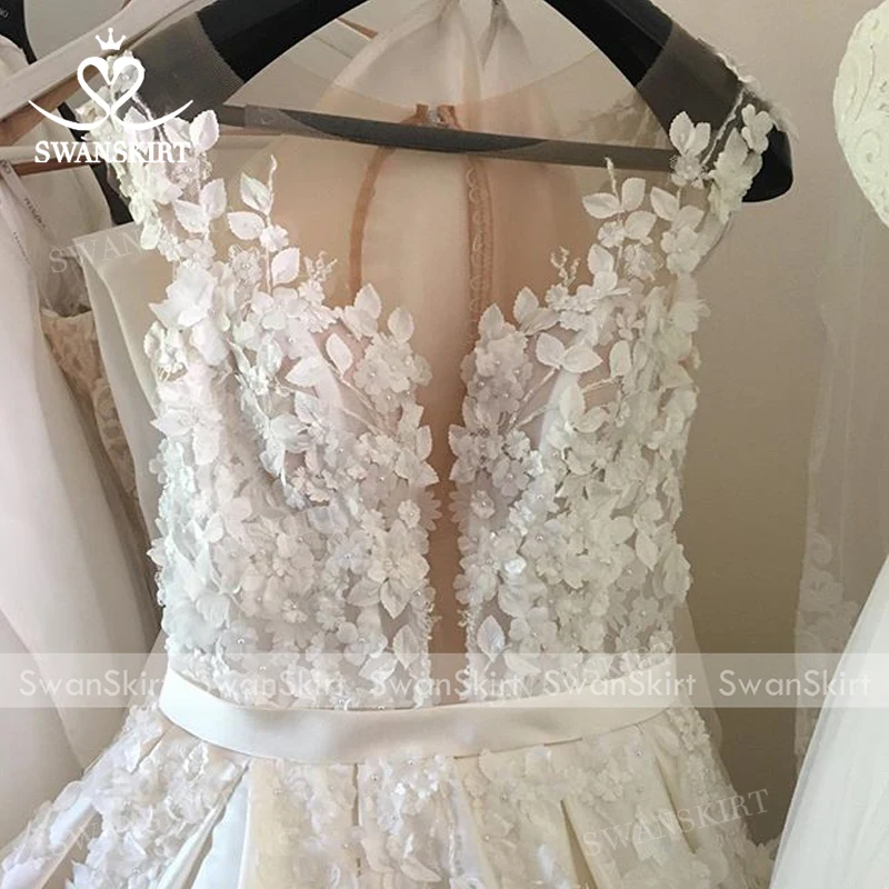 Свадебное платье swanсара с 3D цветочной аппликацией роскошное Бальное Платье