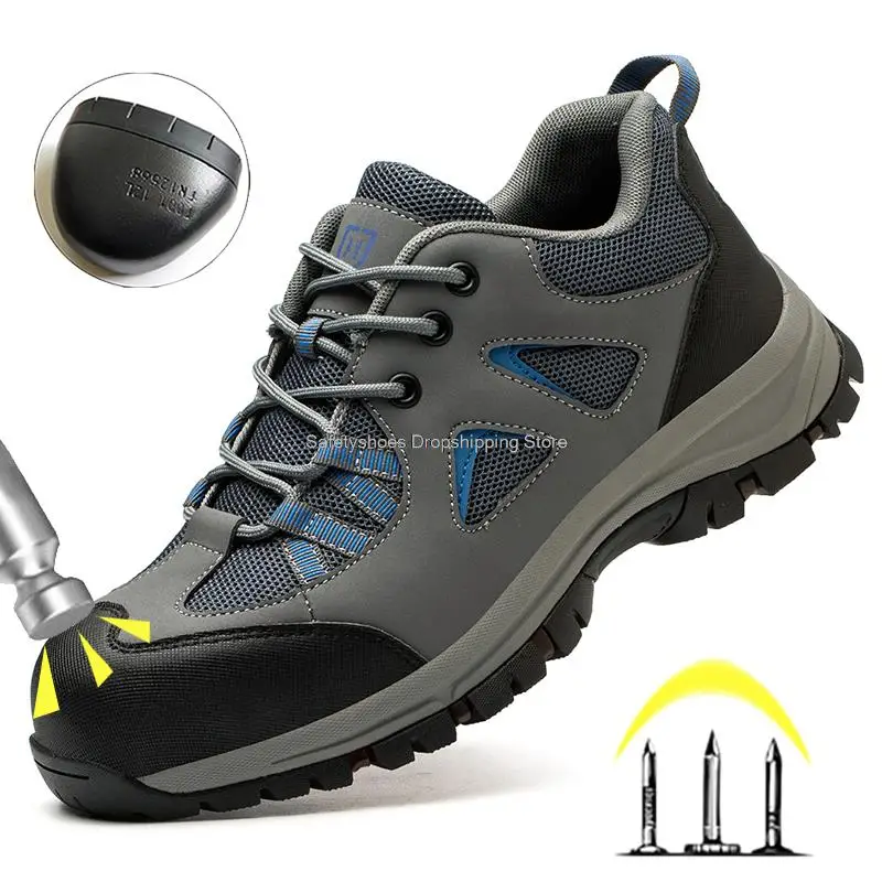 Мужские защитные ботинки со стальным носком, непрокалываемые рабочие ботинки для улицы и походов, новинка зимы 2022 от AliExpress WW