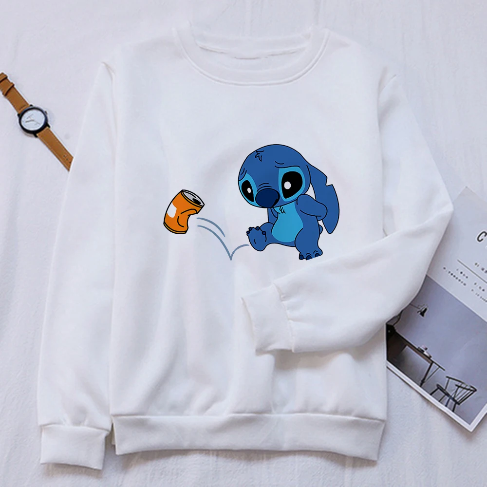 

Disney Classic Cartoon Clothes Sad Stitch lacks your Consolation Women Harajuku Hoodie Streetwear Hoodie Pullover Plus Size