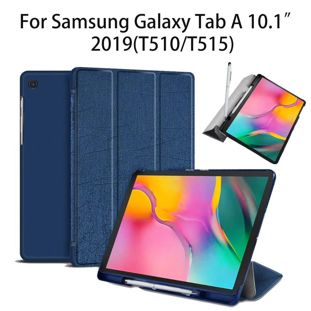 

Tablet Case for Samsung Galaxy Tab A 10.1 2019 SM-T510 SM-T515 Magnetic Stand Cover Case with Pencil Holder funda capa +film