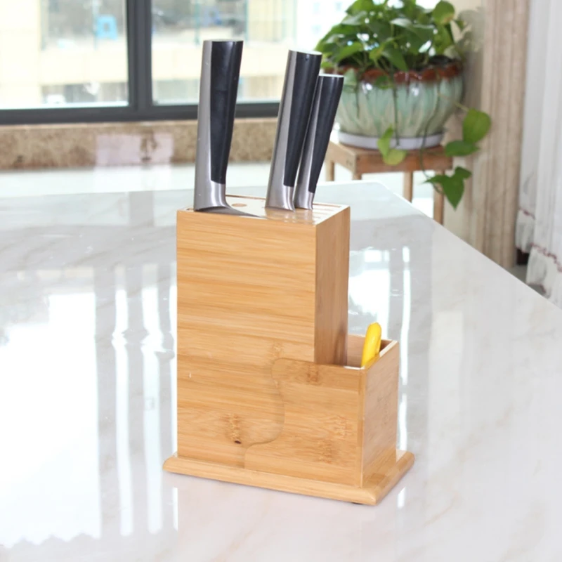 

Multifunction Kitchen Bamboo Knife Holder Chopsticks Storage Shelf Rack Tool Block Stand Home Kitchen Accessories Item