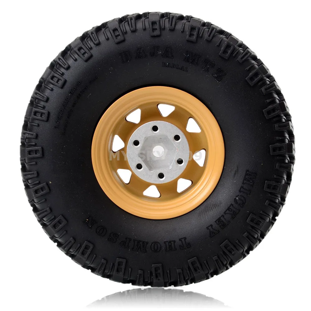 

4pcs 1.55" Beadlock Aluminum Wheel Rim & Tires Tyre For D90 TF2/ Tamiya CC01 LC70 MST JIMNY Axial 90069