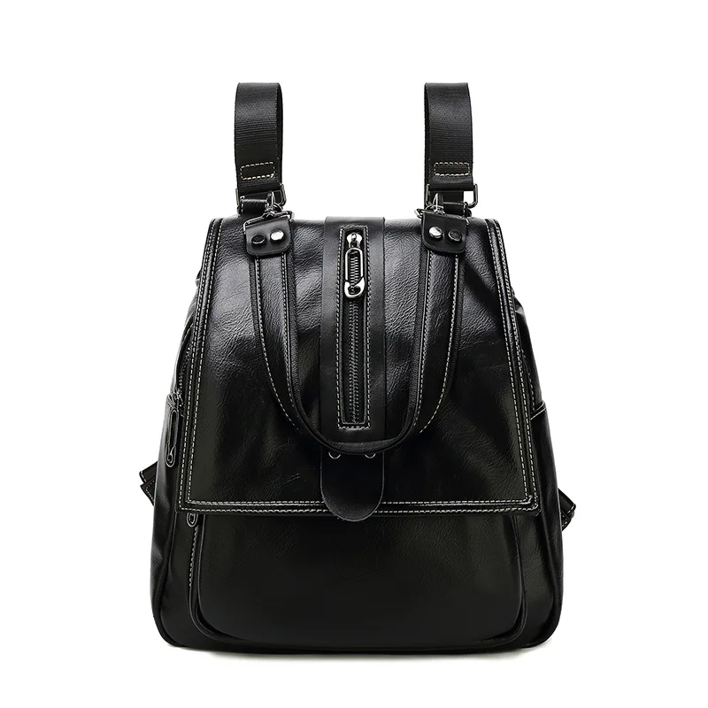 

Europe and the United States retro three multi-purpose backpack texture leather leather leather leather backpack new fashion bag