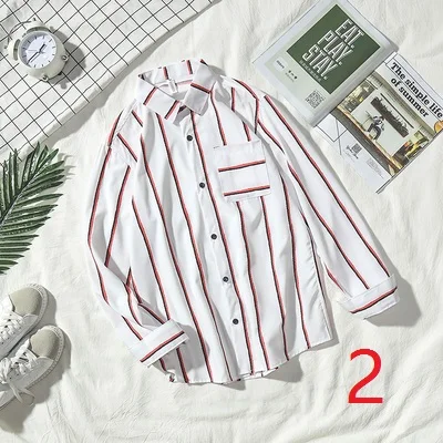 

Summer dress vertical stripes 7 seven-sleeve shirt men's trend short-sleeved shirt male students handsome wild jacket