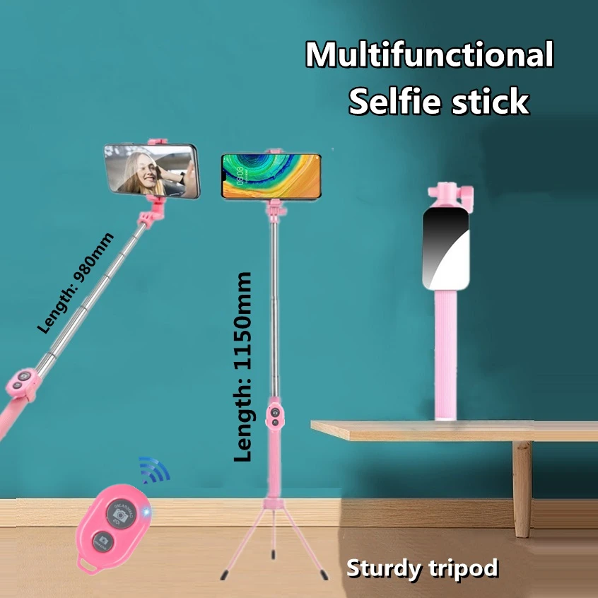 

Классный Изысканный Портативный беспроводной Bluetooth-совместимый Штатив для селфи с кнопкой затвора для iOS/Android