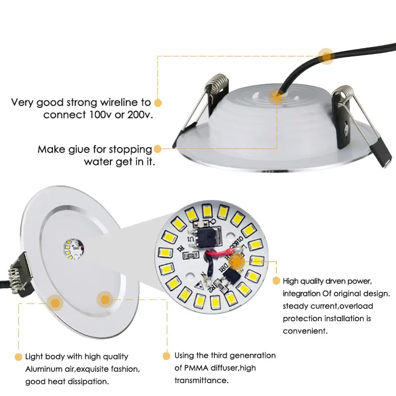 

Home 10pcs Waterproof LED Downlight LED Downlight Spot Light 15W/12W/9W/7W/5W Super Bright AC220V/110V Recessed Ceiling Lamp