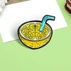 Брошь на заколке с изображением лимона, брошь в виде сока дюйма