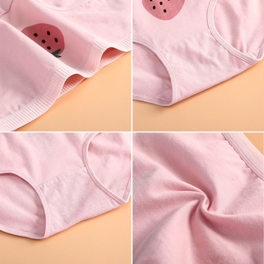 

AIJOLEN Cute Cotton Printing Panties Women's Underwear Cantaloupe Strawberry Fruit Printing Underpants Soft Briefs Pants