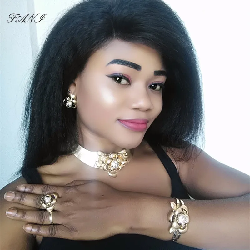 Женский комплект свадебных украшений Fani набор золотого цвета в нигерийском