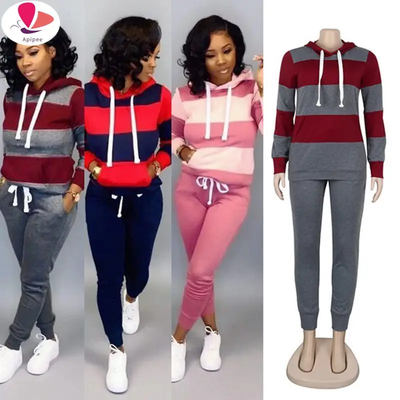 

Two Piece Set Tracksuit for Women Outfit Long Sleeve Hoody Pant 2 Piece Set for Female Winter Women's Suit Two Pieces Sets