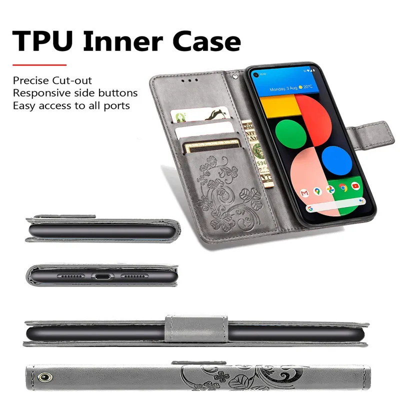 for google pixel 4a 5g case for google pixel 4a 5 5a 5g cover flip leather wallet purse cover phone bumper for google pixel 5a free global shipping
