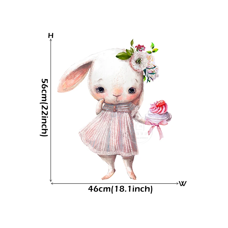

Cartoon Cute Date Bunny Wall Stickers for Baby Nursery Wall Decals Home Decoration for Girl Boy Room Decor DIY Matte Removable