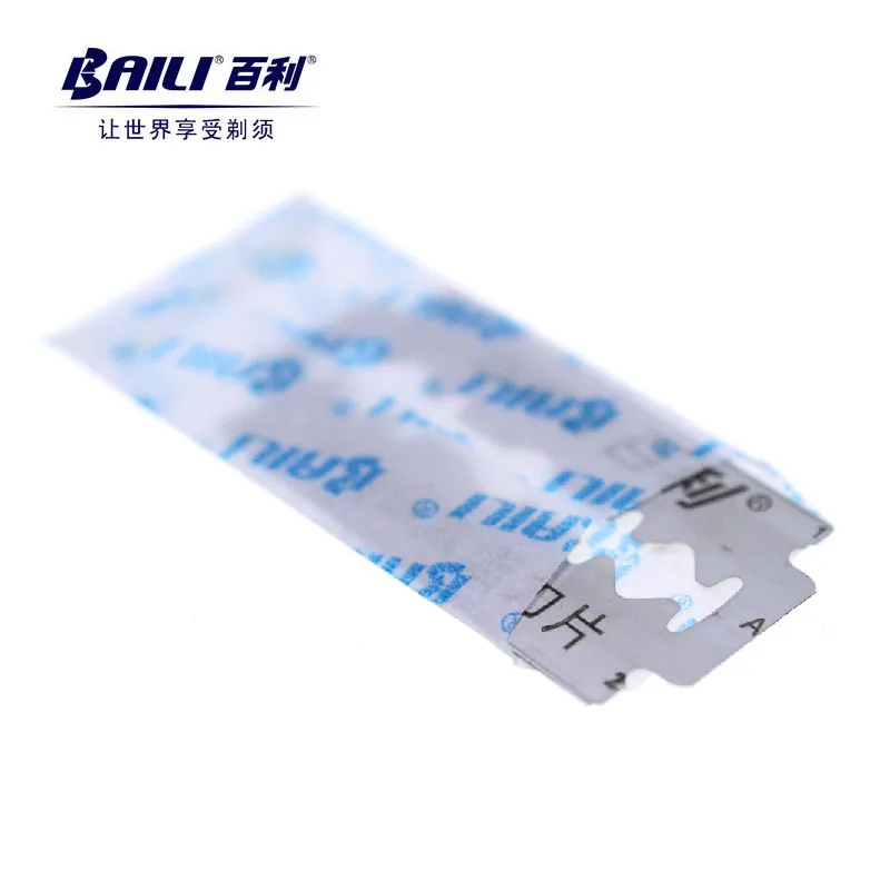 

50Pcs=10 Boxes BAILI Safety Razor Blades For Shaving Double Edge Platinum Replaceable Stainless Steel Razor Men Shaver Blade