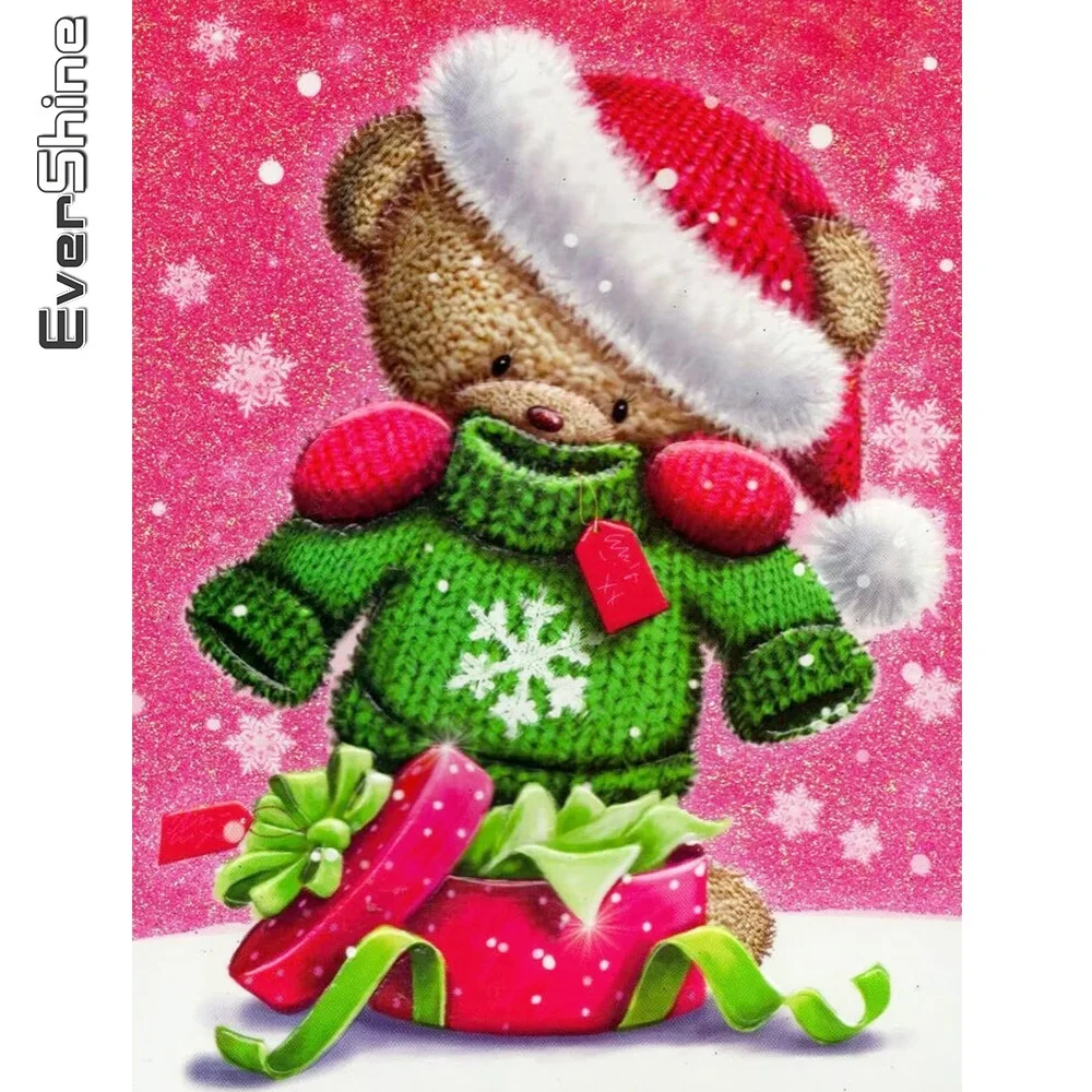 

Evershine алмазная живопись, медведь, Новое поступление, животное, искусственное животное, вышивка крестиком 5D, мозаика «сделай сам», зимний Нас...