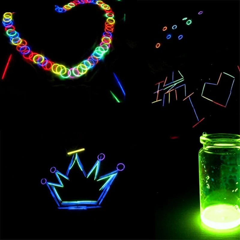 100 шт. светящиеся палочки для украшения браслетов|Светящиеся в темноте игрушки| |