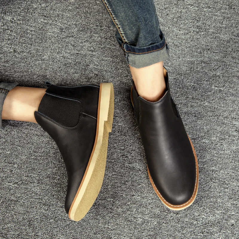 Online Musim Dingin Fashion Pria Sepatu Kulit Asli Mewah Bulu Pergelangan Kaki Sepatu Bot Salju Sepatu Kasual Sepatu Zapatos De Hombre Pasang Kaos Masculina E-store Prince