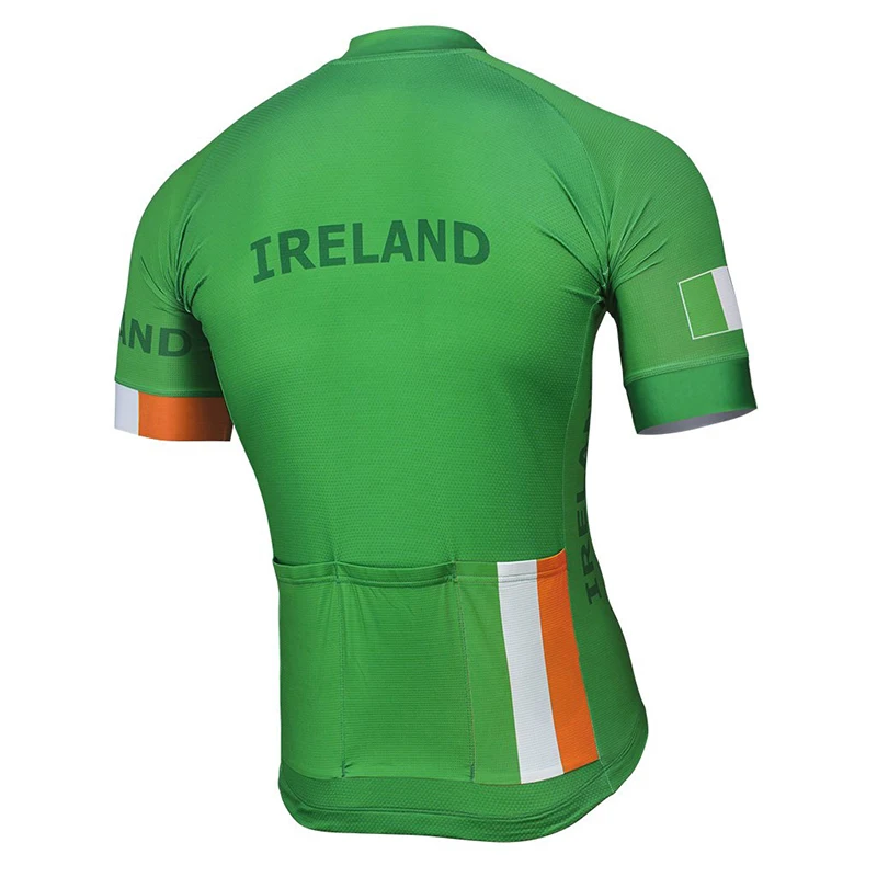 

Ireland New Team Men Summer green Cycling Set Bike MTB Road Race Team Riding Bicycle Wear Green Bike Set Bib 9D Gel Breathable