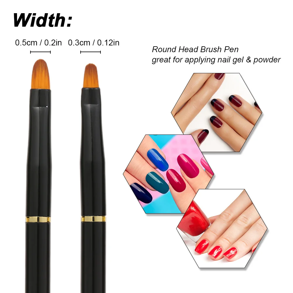 10 шт. акриловый набор кистей для маникюра дизайна ногтей DIY УФ гель наращивание