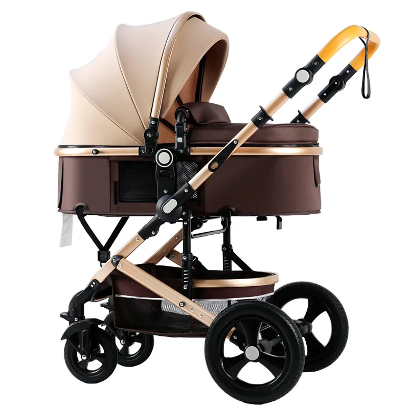 Portable Baby Stoller Folding Pram Baby Carriage Can Sit Lying Anti-vibration Newborn Infant Travel Stroller for 0~3 Years Old