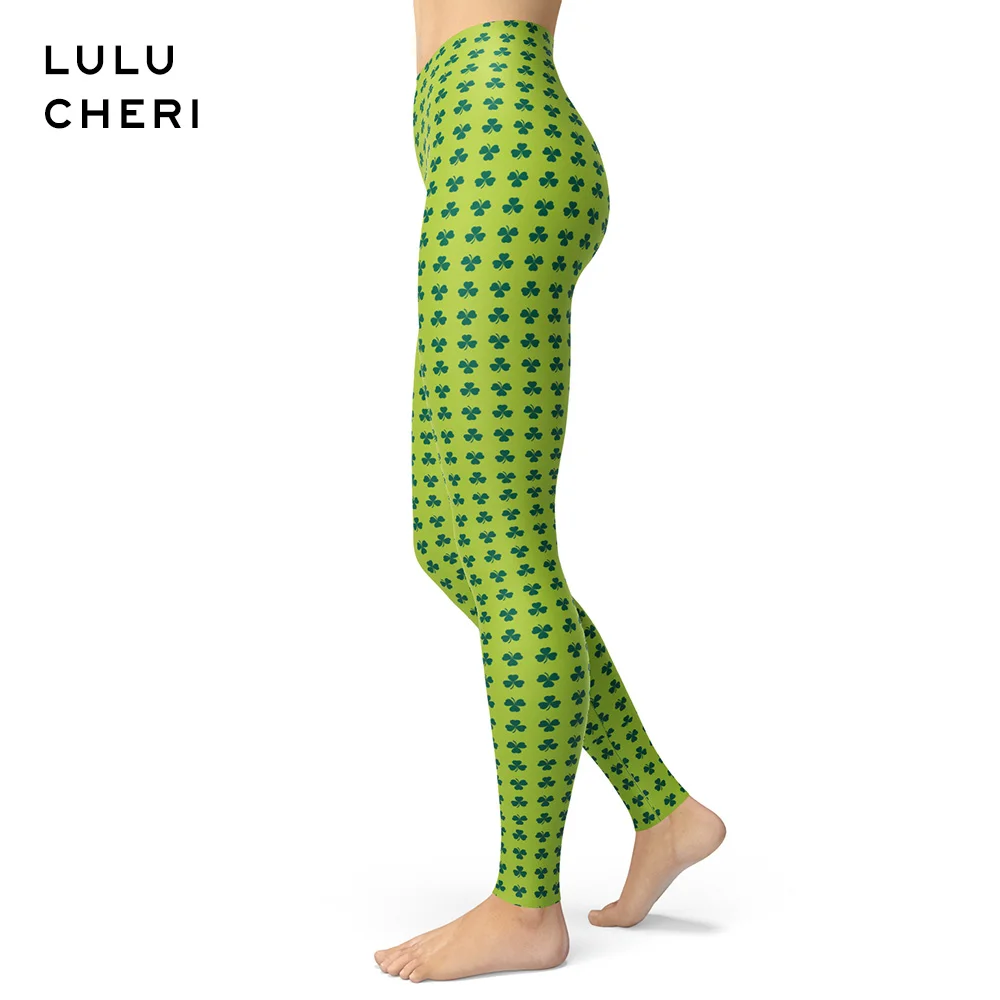 Женские леггинсы с принтом на День Св. Патрика эластичные брюки для вечеринки в