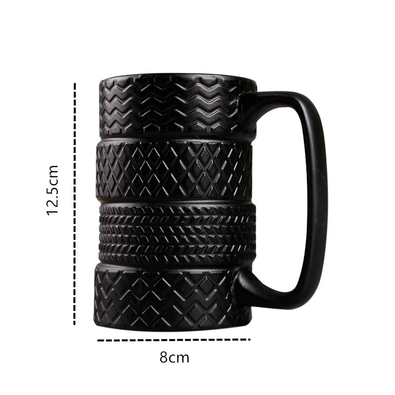 

350ml Creative Tire Ceramic Mug Large Capacity Porcelain Coffee Milk Tea Black Cups Novelty Gifts coffee mug eco friendly