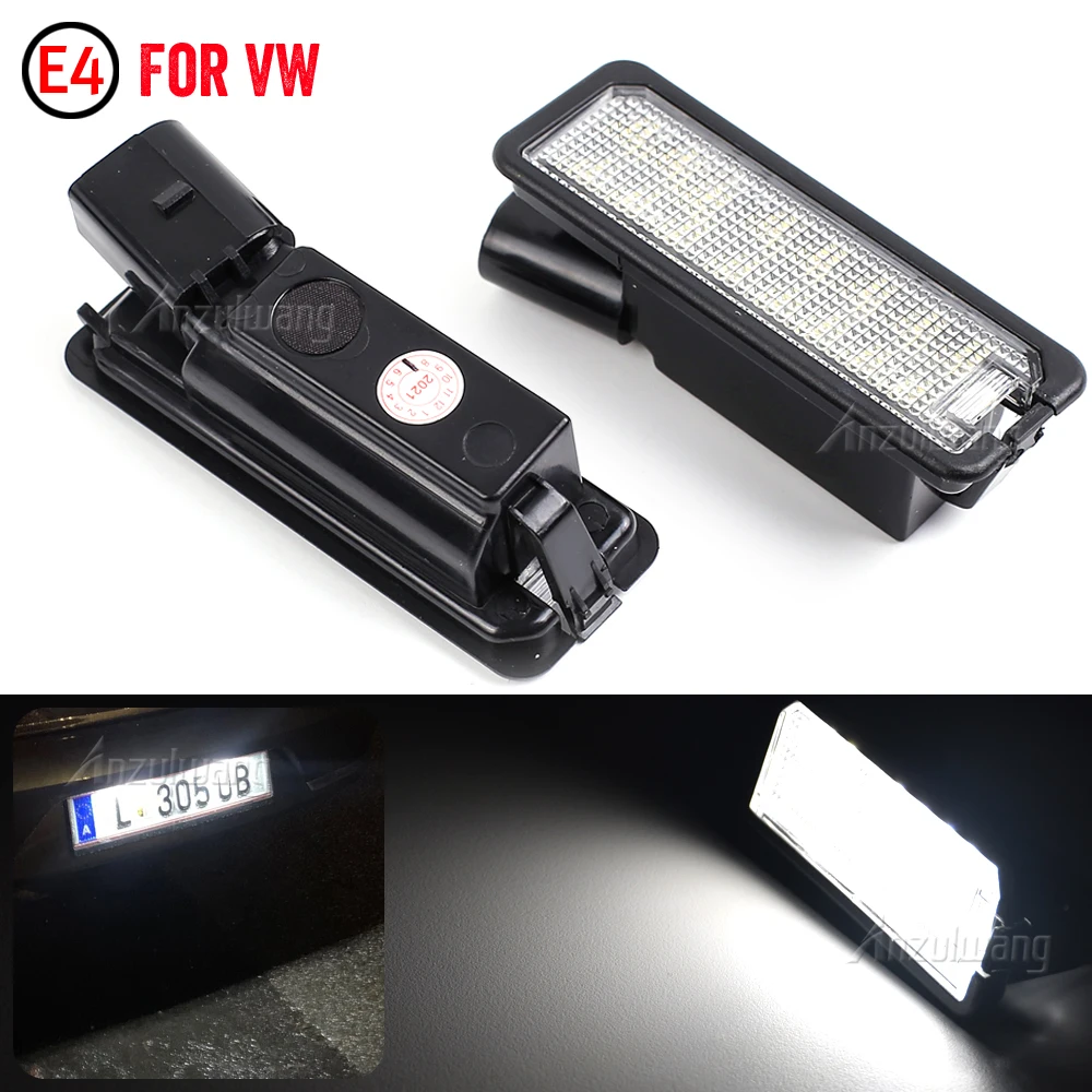 

2x For VW GTi Golf 4 5 6 7 MK4 MK5 MK6 MK7 Passat B7 CC EOS Scirocco Beetle SMD Led License Plate Light 35D 943 021A 1K8943021C