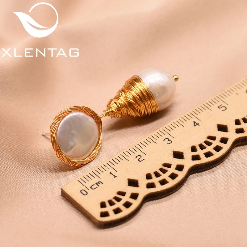 XlentAg натуральный бароккий жемчуг для женщин оригинальный дизайн ручной работы в