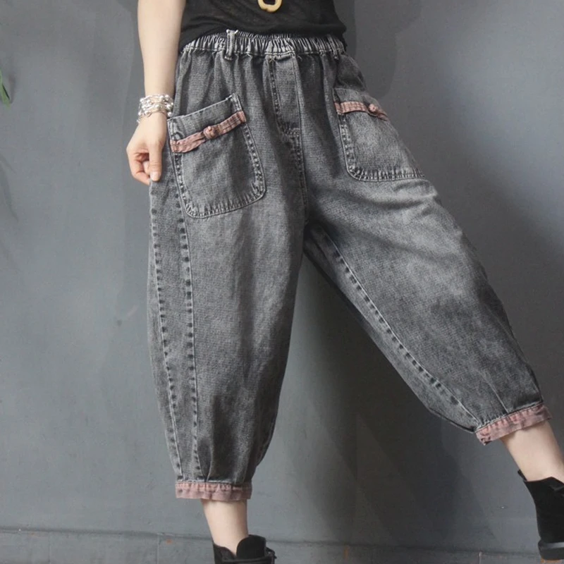 Женские джинсовые брюки Max LuLu синие эластичные винтажные джинсы в британском